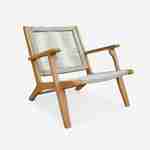 Relax stoel – CUZCO – FSC Eucalyptus , touw taupe, met voetenbank Photo5