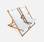 Holzliegestühle - Creus - 2 Liegestühle aus geöltem FSC-Eukalyptus mit weißen Kopfstützenkissen | sweeek