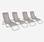 Set mit 4 klappbaren Sonnenliegen - Levito Taupe - Textilene-Liegestühle mit 2 Positionen, Liegestühle | sweeek