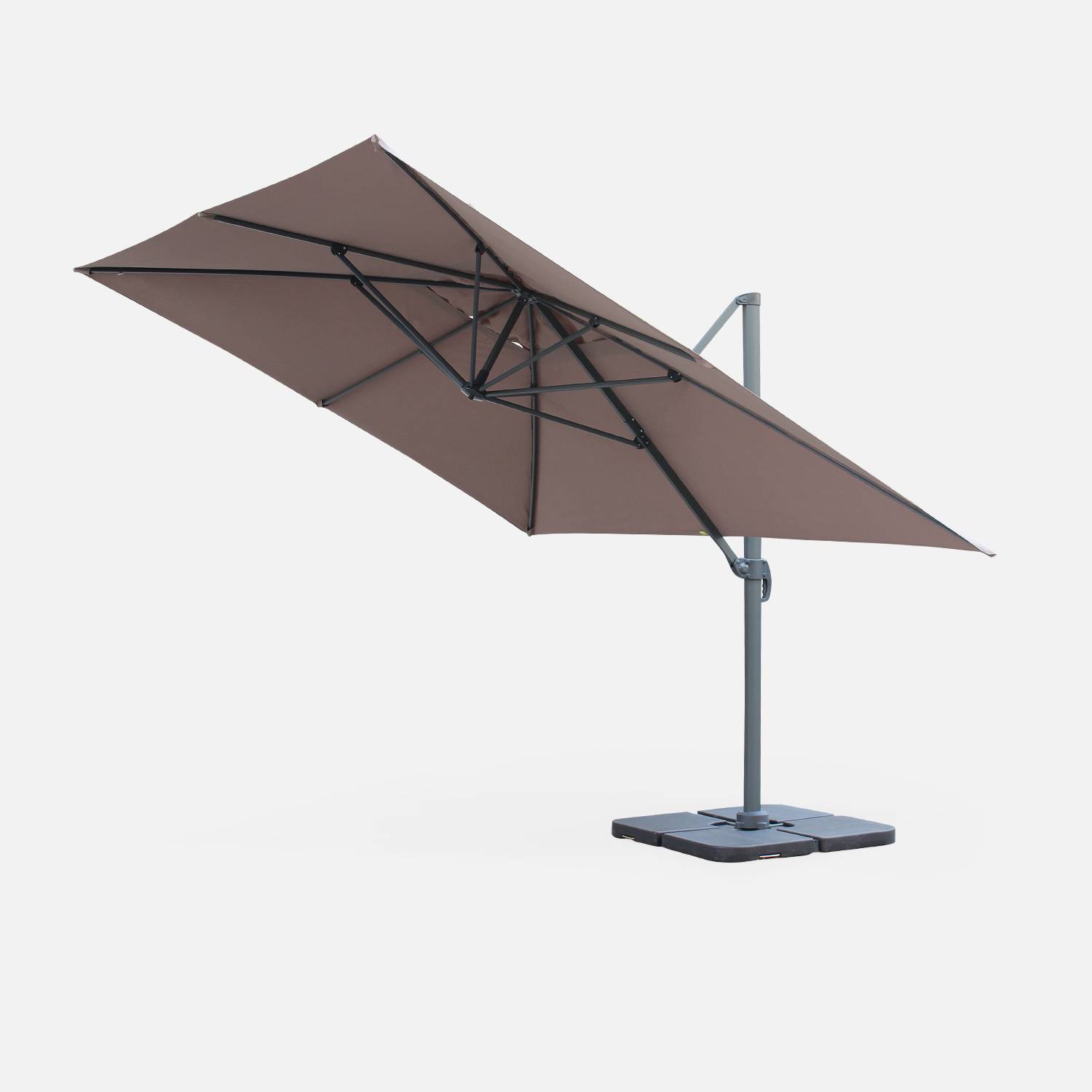 Rectangular cantilever parasol, 3x4m - Saint Jean de Luz - Beige-brown Photo4