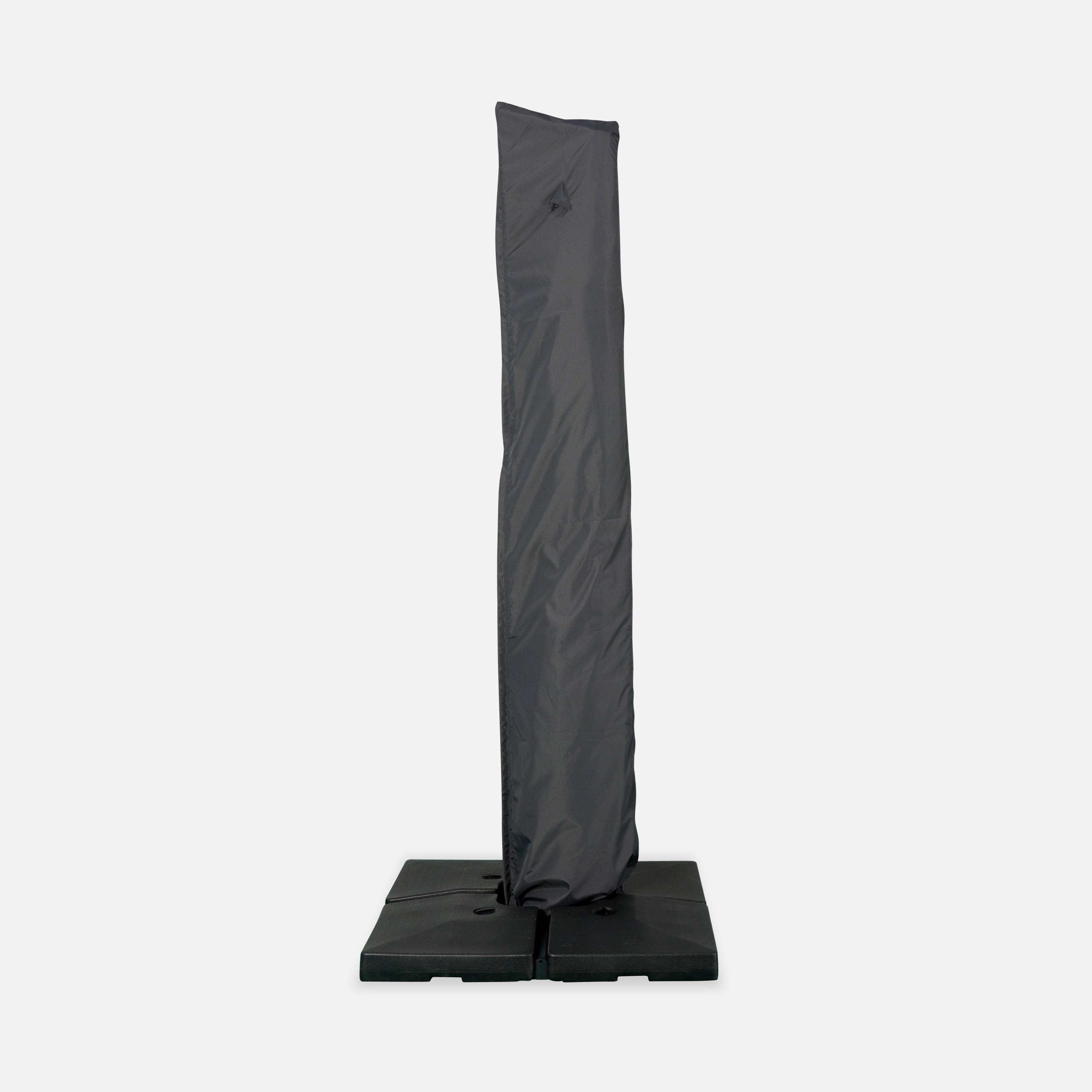 Cover St Jean de Luz, Pyla 3x3, Pyla 3x4, Wimereux and Antibes, Protective cover for parasol, Charcoal Grey, 65x45x275 cm,sweeek,Photo2