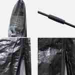 Luce parasol cover with zip and fastener, 3x4m, Black Photo3