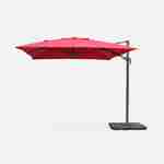Rectangular cantilever parasol, 3x4m - Saint Jean de Luz - Red Photo4