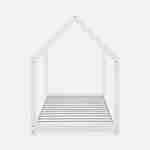 Cama cabaña Montessori, madera maciza de pino blanco natural - Tobias - base incluida, 90 x 190 cm Photo3