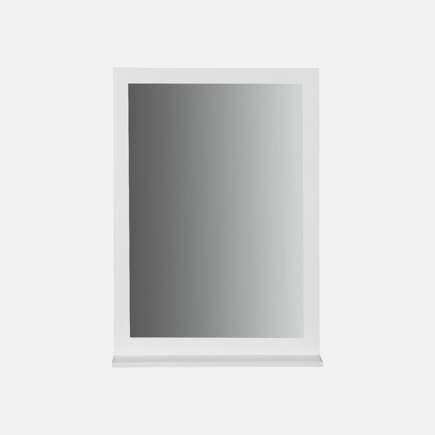 Espejo de baño rectangular - 1 estante, L 50 x An 11,7 x Al 70cm -Rivage ,sweeek,Photo2