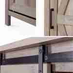 Vaisselier en décor bois gris 90x39x170cm - Galant - 6 étagères, 8 compartiments de rangements Photo6