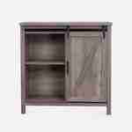 Aparador decoración madera gris 90x39x90cm - Galant - 2 estantes, 4 compartimentos de almacenaje Photo5