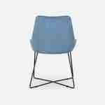 Set van 2 stoelen, blauw ribfluweel, 56.5 x 62 x 82.5cm Photo7