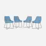 Set aus 4 Stühlen - Astrid - aus blauem Samt, 56,5 x 62 x 82,5cm Photo4