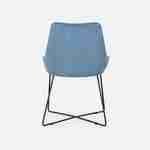 Set aus 4 Stühlen - Astrid - aus blauem Samt, 56,5 x 62 x 82,5cm Photo7