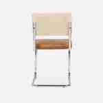 2 cadeiras cantilever - Maja - tecido castanho claro e resina com efeito de rotim, 46 x 54,5 x 84,5 cm Photo8