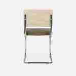 2 cadeiras cantilever - Maja - tecido caqui e resina com efeito de rotim, 46 x 54,5 x 84,5 cm Photo7