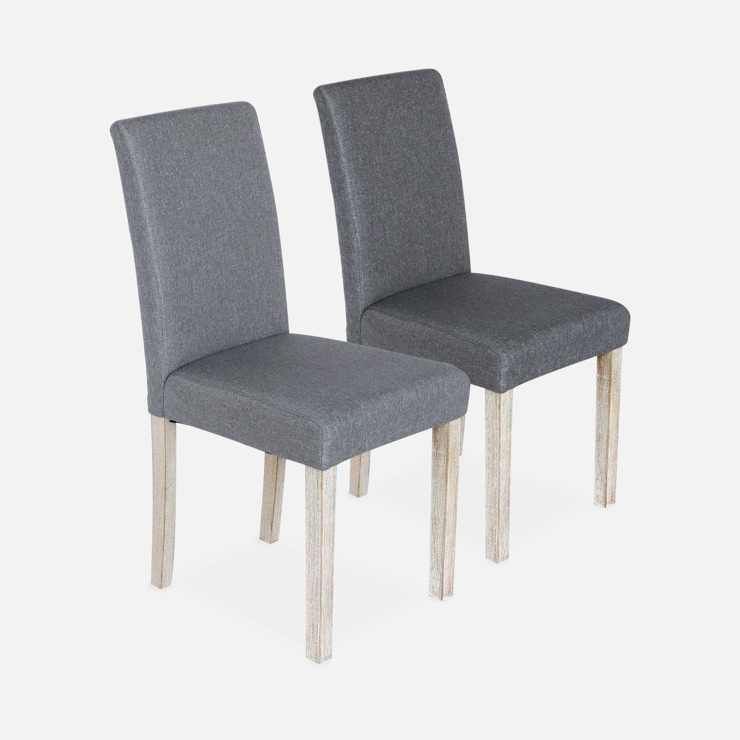 Lote de 2 sillas - Rita - sillas de tela, patas madera lacada ,sweeek,Photo6