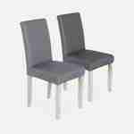 2er Set Stühle mit Stoffbezug Dunkelgrau, Holzbeine mit Ceruse Finish Photo6