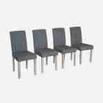 Conjunto de 4 cadeiras - Rita - cadeiras em tecido, pernas em madeira ceruse, cinzento escuro Photo3