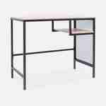 Schreibtisch mit Holzdekor und Metall - Loft - 90cm, 1 Ablagefach  Photo3