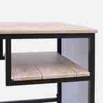Metal and Wood Effect Desk with Storage Compartment, 90cm Photo6