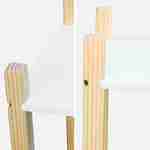 TOBIAS estante de três níveis com duas portas de correr - madeira maciça em pinho branco natural - 70X30X106,5CM Photo4