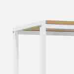 Weisses Metallregal mit Ablagen in Holzdesign - Loft - Bücherregal auf 6 Ebenen, 60x30x180cm Photo5
