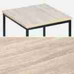 Salontafels van metaal en houtlook - inschuifbare salontafels, 40x40x50cm en 35x35x45cm Photo7