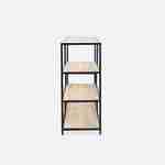 Black metal and wood shelf - Loft - 5-tier bookcase, L 114 x W 33 x H 78cm Photo5