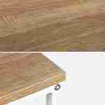 Lot de 2 bouts de canapé, structure métal blanc mat et décor bois - Loft - 40x30x66cm Photo7