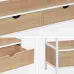 TV-Möbel aus Holzdekor und Metall 120x39x57cm - Loft - mit 2 Schubladen  Photo5