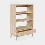 3-level bookshelf with drawer, wood decor, L80xW39.5xH120cm Photo5