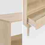 3-level bookshelf with drawer, wood decor, L80xW39.5xH120cm Photo6