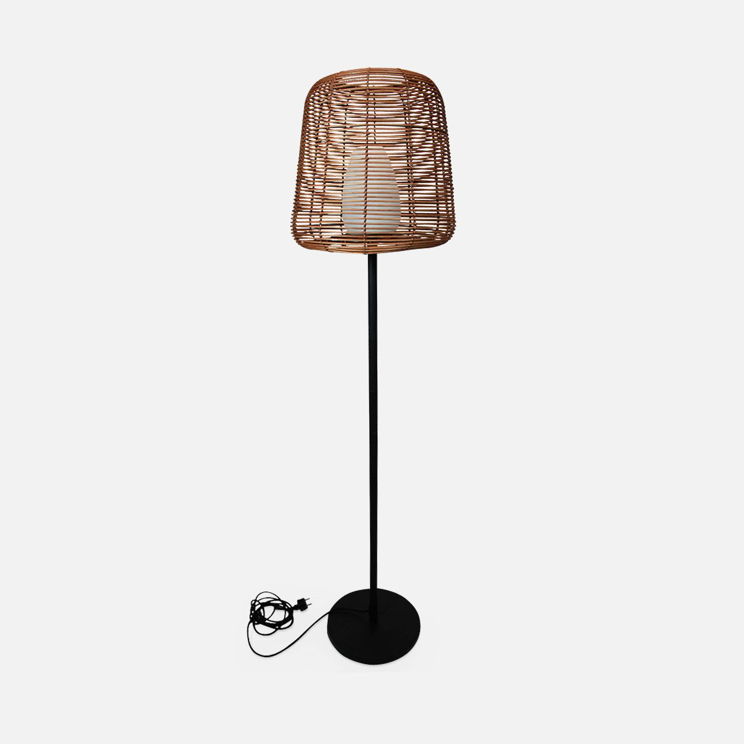Lámpara de pie con cable en polyrotin H154cm, interior / exterior ,sweeek,Photo3