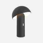 Lámpara de mesa inalámbrica con cabezal giratorio negro H 28cm, interior/exterior Photo6