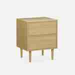 Wood-effect bedside tables with two drawers, 48x40x59cm - Mika - Wood colour Photo3