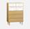 Kommode mit Holzdekor - weiß -  6 Schubladen  | sweeek