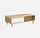 Wood-effect coffee table, 120x55x40cm, White | sweeek