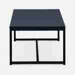 Tavolino in metallo nero 100x50x36cm - Industriale - gambe in metallo, design Photo5