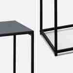 Set of 2 black nesting side tables - Industrial - sofa ends 34x34x74cm / 30x30x54cm Photo8
