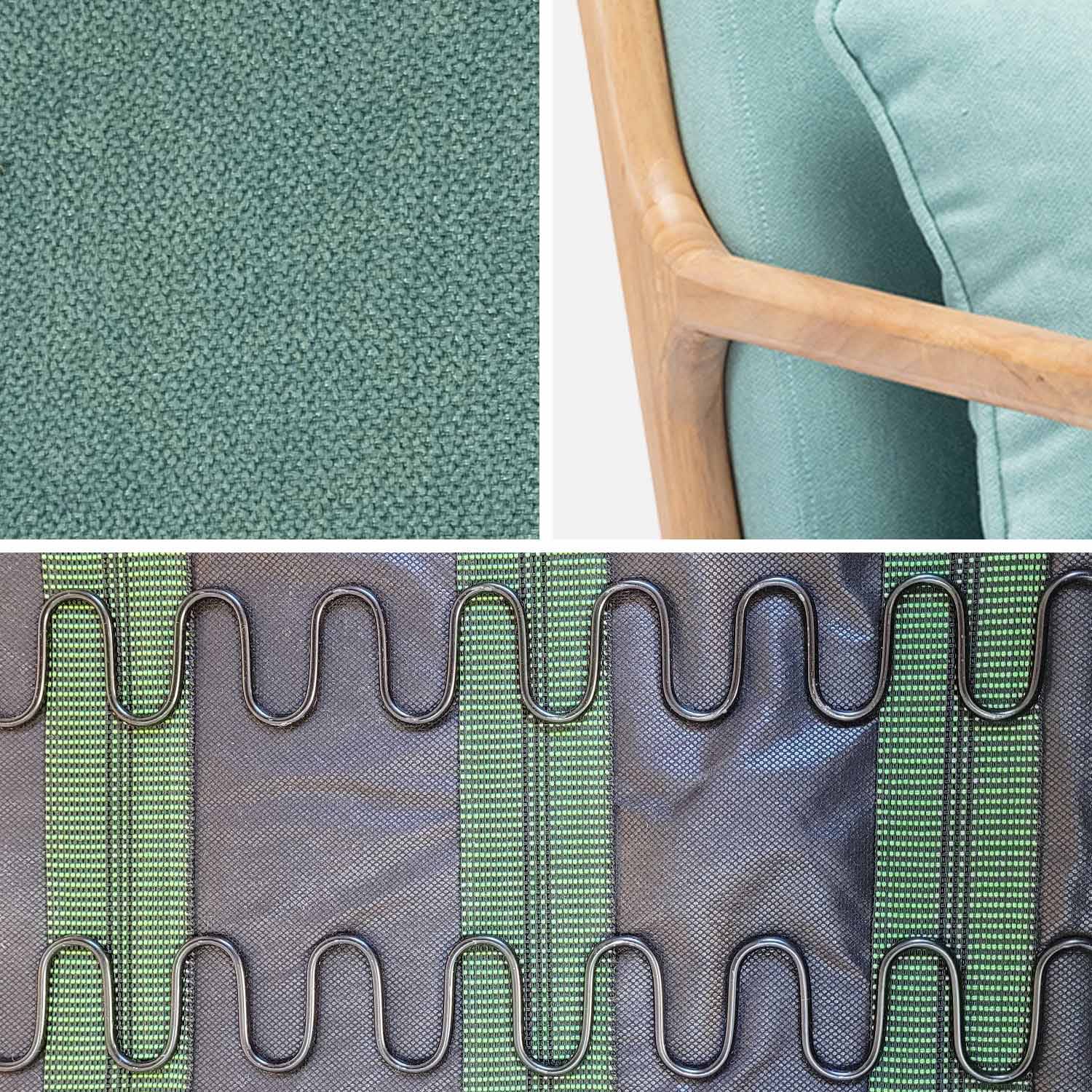 Cadeira de baloiço de design em madeira e tecido, 1 lugar, cadeira de baloiço escandinava, verde água,sweeek,Photo4