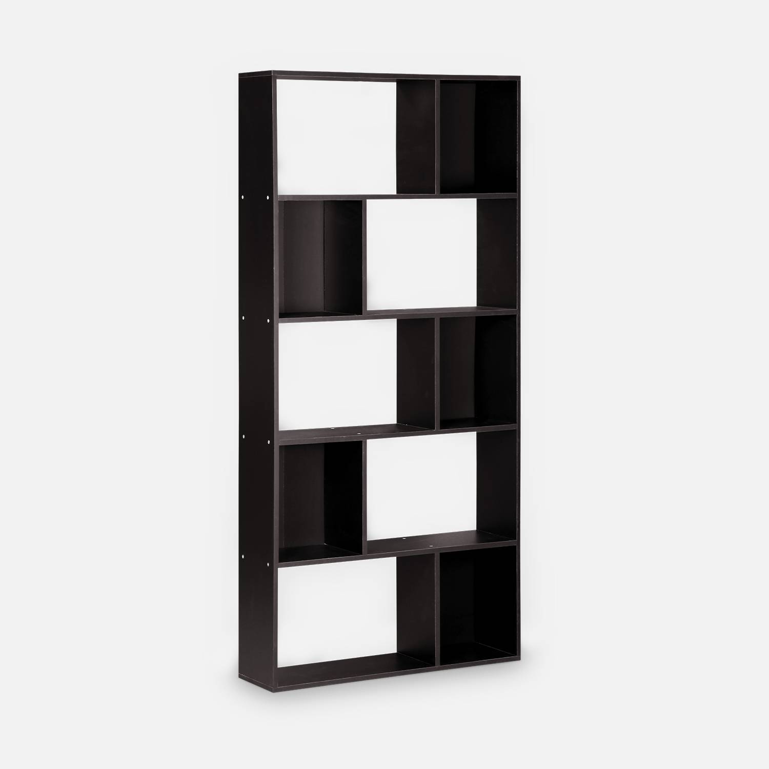 Asymmetrical design bookcase - Pieter - 5 shelves, 10 storage compartments, 83x23x173cm,sweeek,Photo2