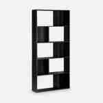 Asymmetrical design bookcase - Pieter - 5 shelves, 10 storage compartments, 83x23x173cm Photo2