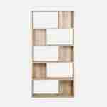 Asymmetrical design bookcase - Pieter - 5 shelves, 10 storage compartments, 83x23x173cm Photo4