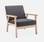 Skandinavischer Sessel aus Stoff Dunkelgrau  | sweeek