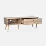 Mueble de TV en decoración de madera 120x39x43cm - Scandi - 1 cajón, 1 espacio de almacenamiento  Photo5