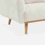 Sofa mit Bouclé Teddystoff mit Schlaffunktion - Bjorn - 2 - 3-sitziges fixes Sofa mit Holzbeinen, skandinavischer Stil Photo7