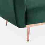 Sofá cama de diseño en terciopelo - Oskar - 2 - 3 plazas escandinavo recto con patas delgadas en oro rosa Photo9