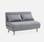 Sofá cama de tela gris claro  | sweeek