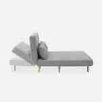 Stoffsofa - Guesta - 2-Sitzer, skandinavischer Stil, Füße aus dunklem Holz, Hellgrau, Bank, verstellbare Rückenlehne Photo5