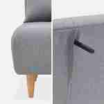 Stoffsofa - Guesta - 2-Sitzer, skandinavischer Stil, Füße aus dunklem Holz, Hellgrau, Bank, verstellbare Rückenlehne Photo9