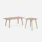 Pair of Scandi-style side tables, 110x59x45.5, 45x45x42.5cm, Scandi, Natural wood colour Photo3