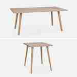 Pair of Scandi-style side tables, 110x59x45.5, 45x45x42.5cm, Scandi, Natural wood colour Photo5