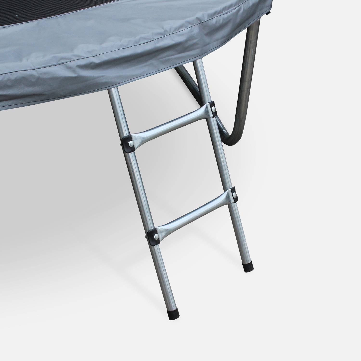 Tappeto elastico e kit accessori con rete di protezione interna, 3.05m Grigio - 303x303x76 cm,sweeek,Photo6